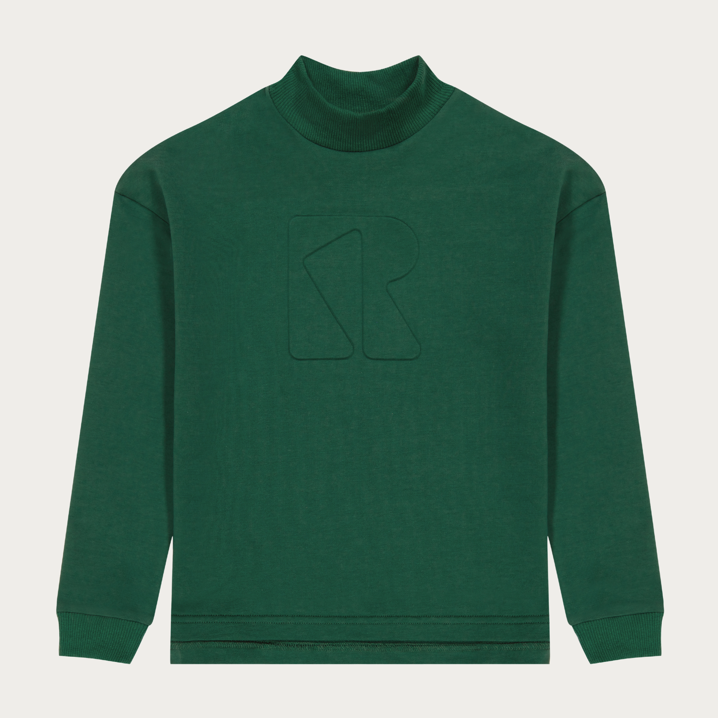 Solid Embossed Turtleneck