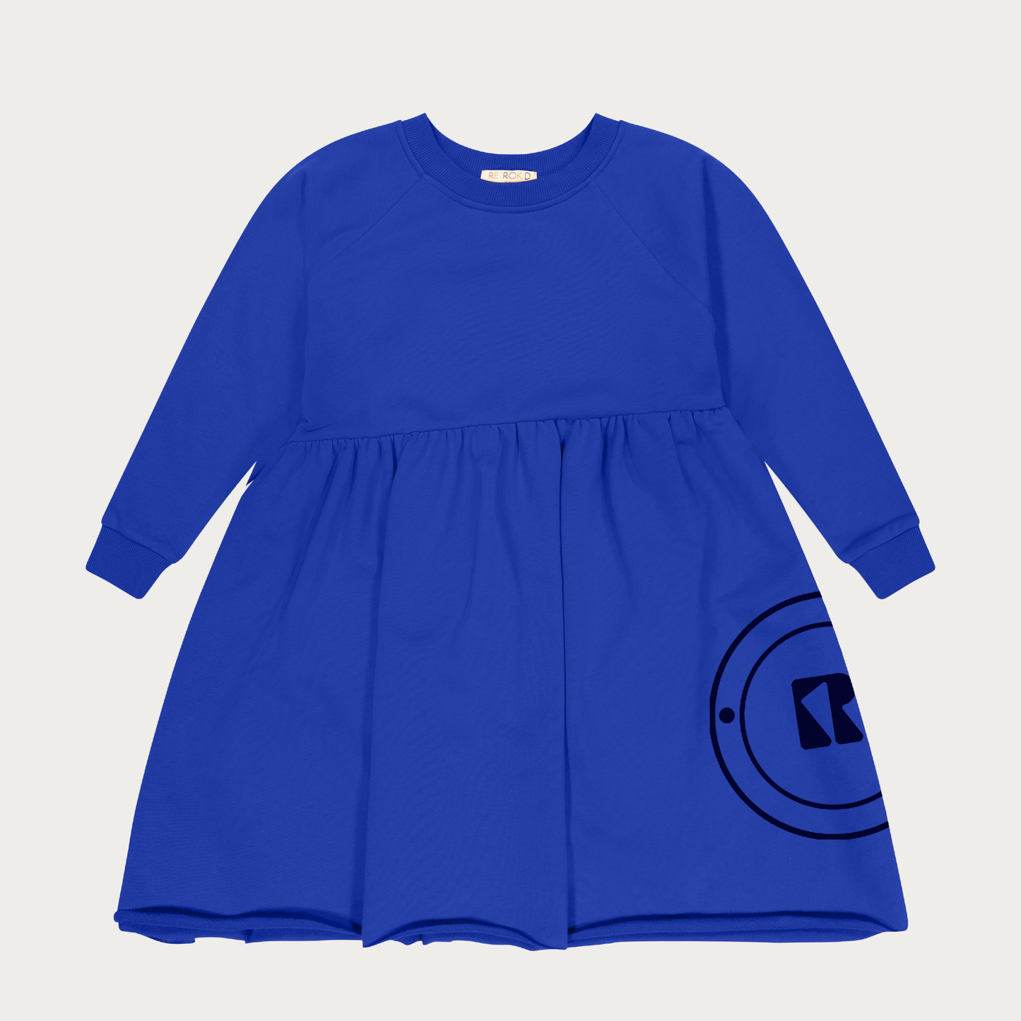 Velour Stamped Slanted Twirl Dress