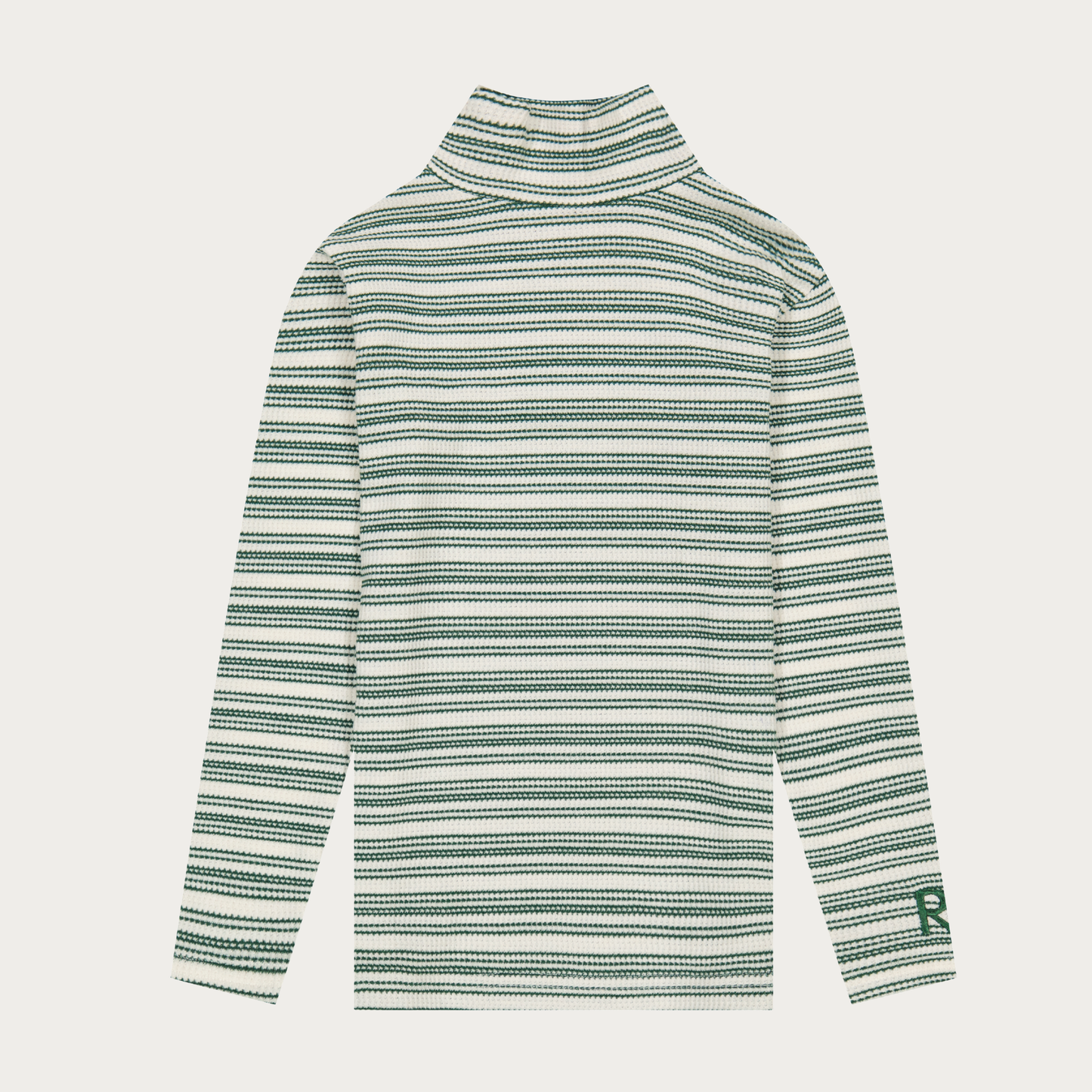 Stripe Waffle Turtleneck